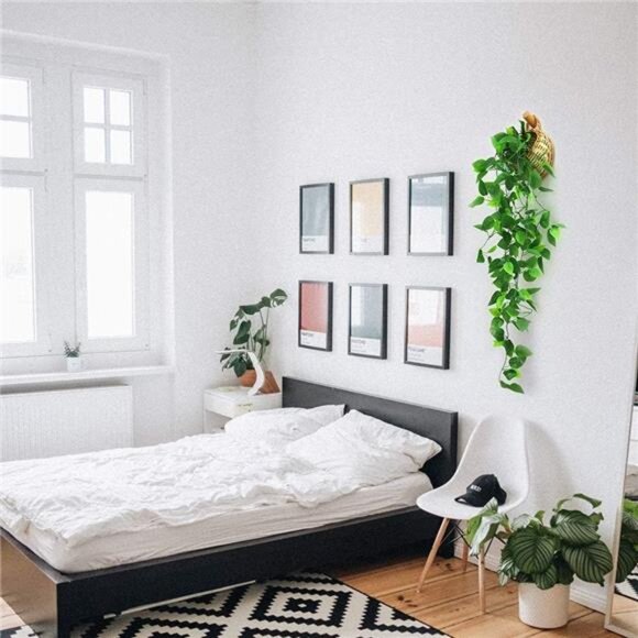 Artificial Hanging Plants, 3.5ft Ivy Vine Fake Leaves Green Chain for Indoor - Picture 6 of 7